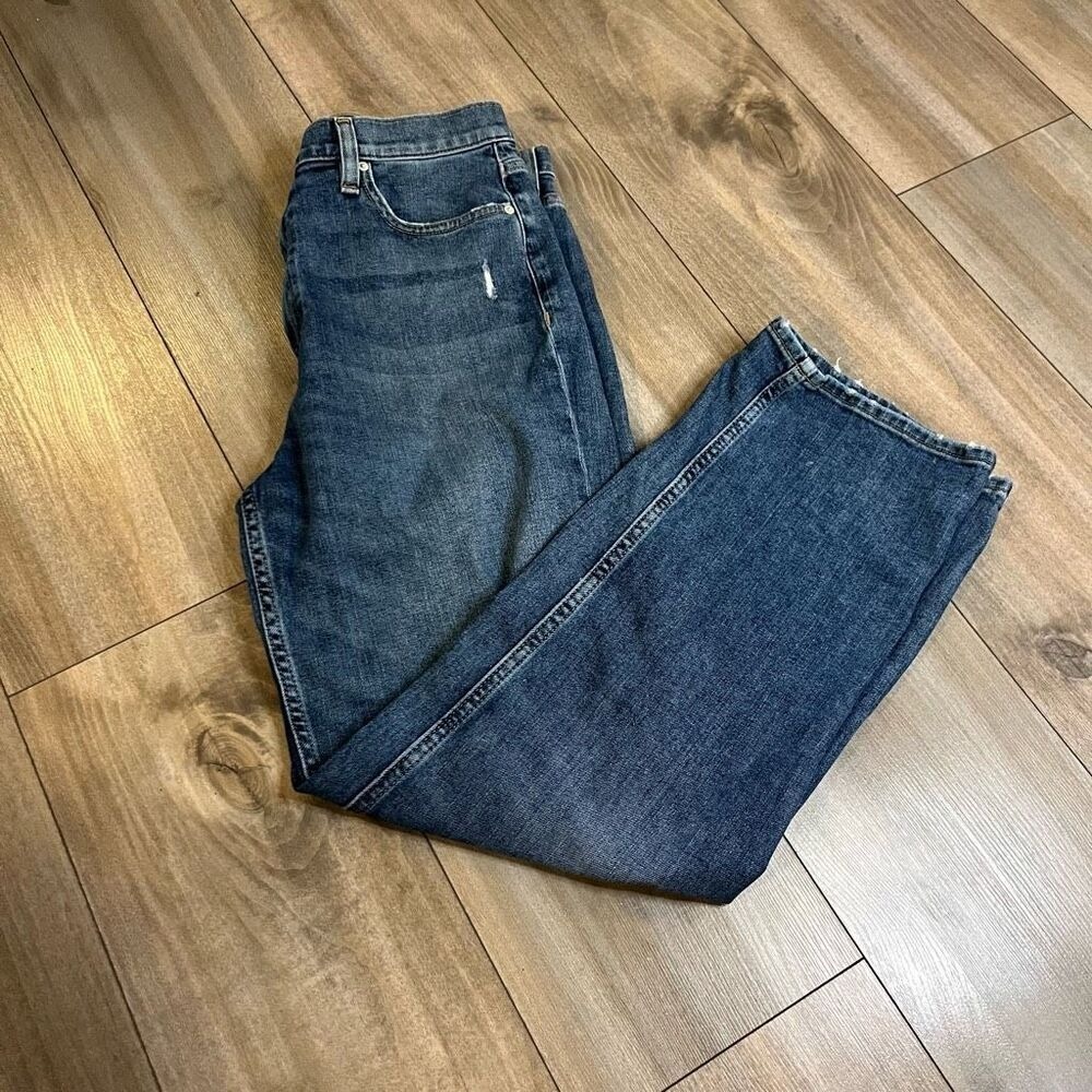 Hudson Remi Distressed Straight Ankle Jeans Women 30